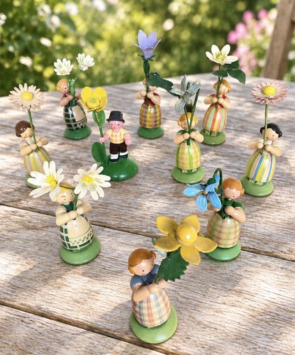 Blumenkinder holzfiguren - 10,