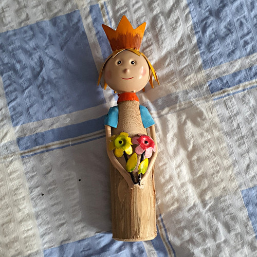 Blumenkind holzfigur mädchen - blumenkind,